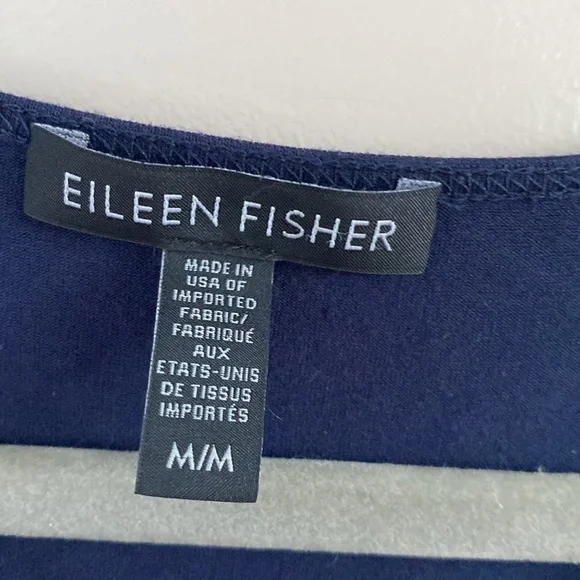 Eileen fisher navy blue sleeveless jersey maxi dress size M - Picture 3 of 7